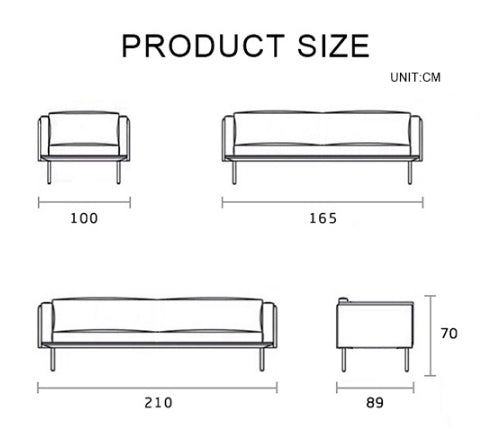 Finnegan Two Seater Sofa, Linen-Weilai Concept