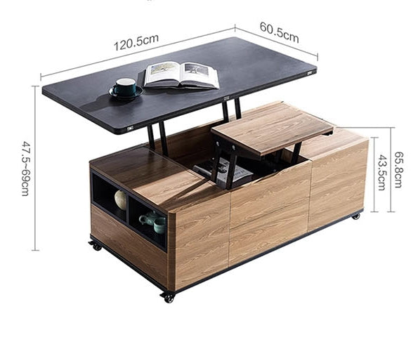 Ruby Lift Top Coffee Table, Multi-Functional Foldable Coffee Table-Weilai Concept