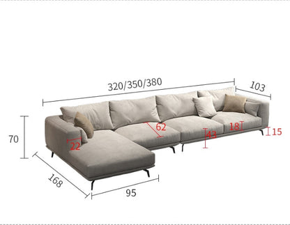 NR23 Four Seater Corner Sofa, Leathaire-Weilai Concept