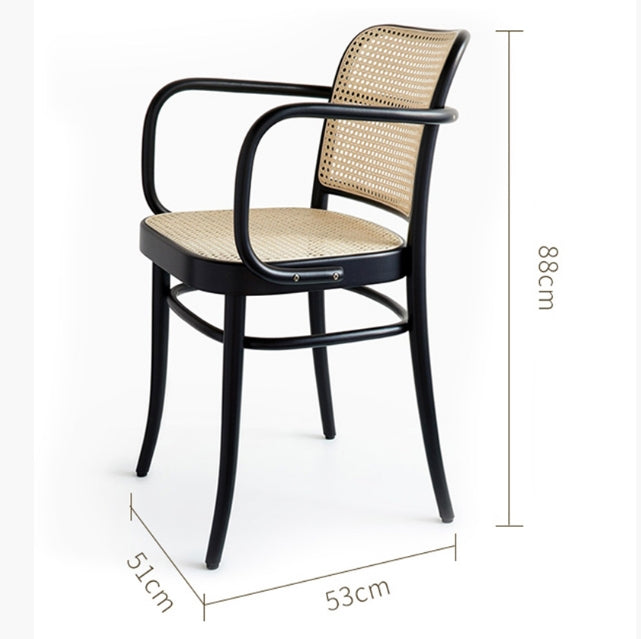 Vanesa Rattan Dining Chair, Oak-Weilai Concept