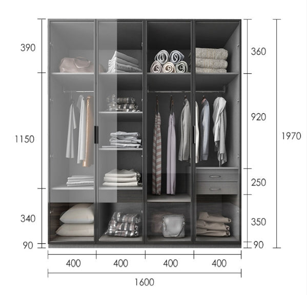 KA9370 Wardrobe, Different Sizes Available-Weilai Concept