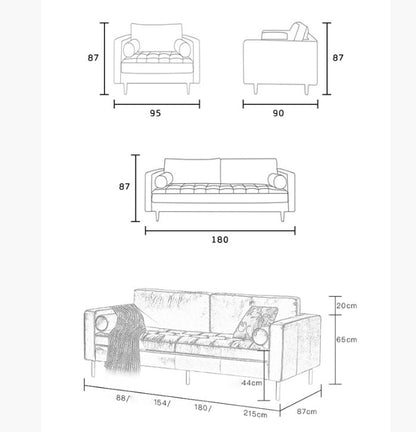 Minimalism Two / Three Seater Sofa, Real Leather-Weilai Concept