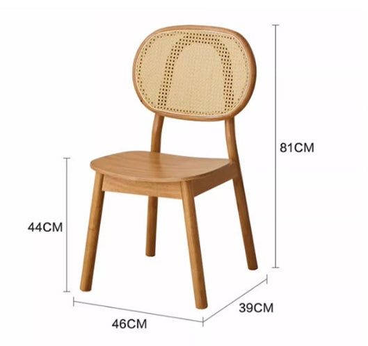 Fanny Dining Chair, Rattan-Weilai Concept