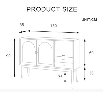 Tulma Sideboard, Natural Rattan & Oak-Weilai Concept