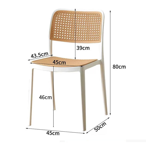 Ann Rattan Style Dining Chair, Plastic-Weilai Concept