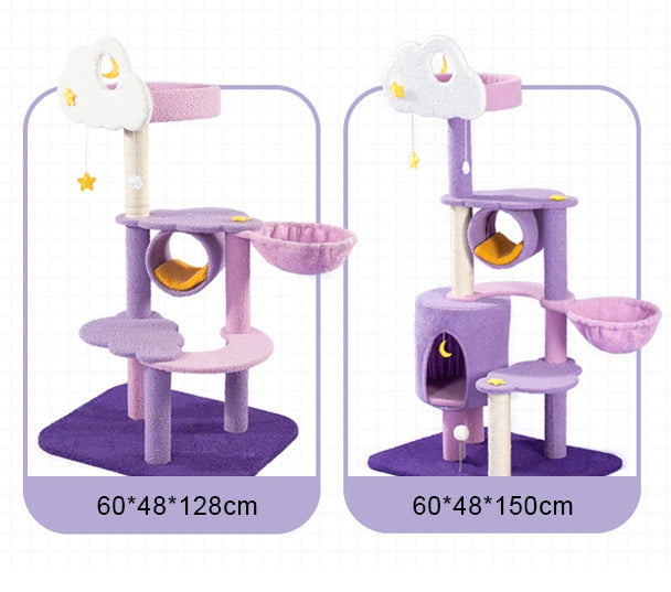 Alexia Purple Moon Cat Climber, Cat Tree, Small-Weilai Concept