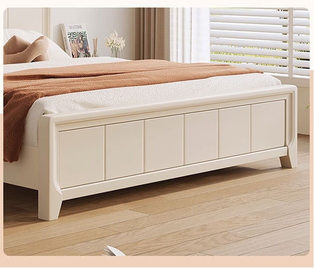 Agnes King Size / Super King Size Bed With Storage, Cream-Weilai Concept