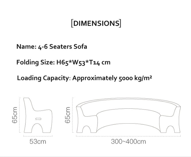 Accordion Sofa 6 Seater-Weilai Concept