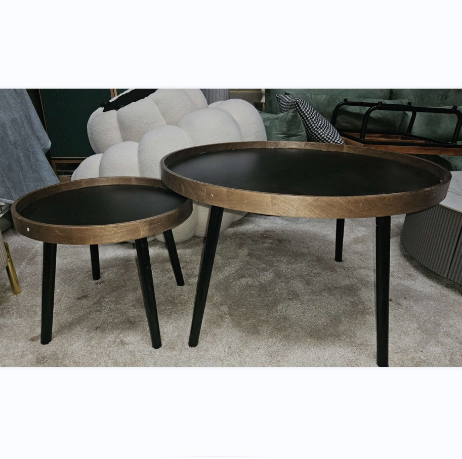 C163 Nesting Coffee Table Set, For Display With Glue Residue On Table Top-Weilai Concept