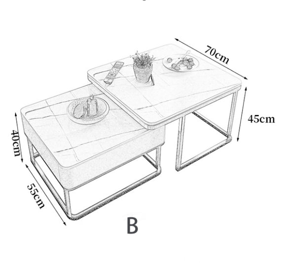 Lorelei Nesting Coffee Table Set, Sintered Stone-Weilai Concept