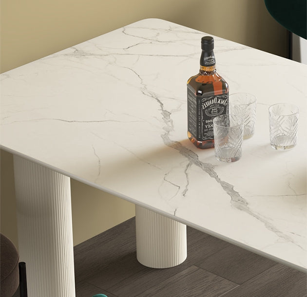 La Plainville Dining Table, White-Weilai Concept