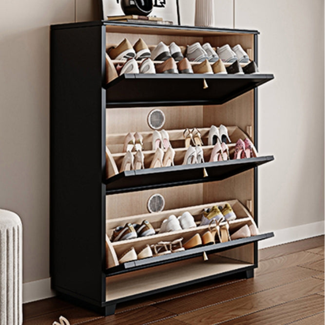 Lyndan Hallway Shoe Storage, Black-Weilai Concept