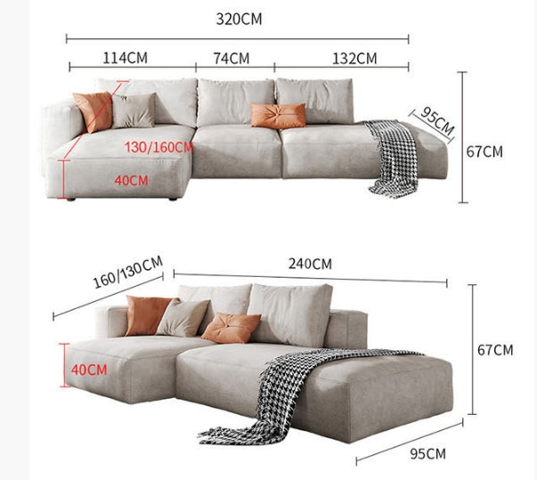 Samona Three Seater Corner Sofa, Leathaire-Weilai Concept