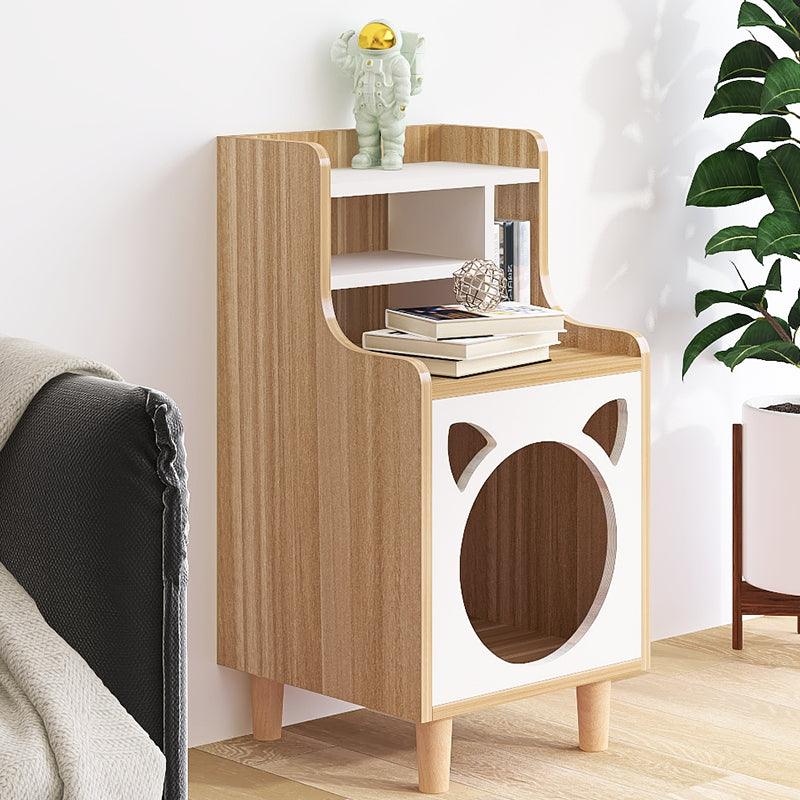 Pura Side Table With Pet House, Wood | Weilai Concept