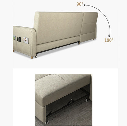 ML203 Three Seater Sofa Bed, Linen