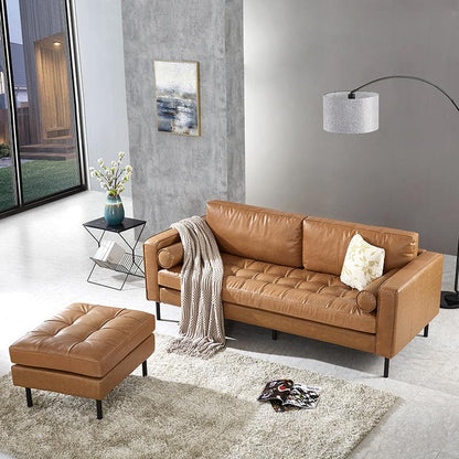 Minimalism Two Seater Sofa, Leather | Weilai Concept