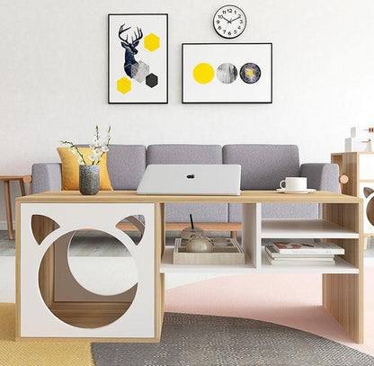 Marioni Coffee Table With Pet House, Wood | Weilai Concept