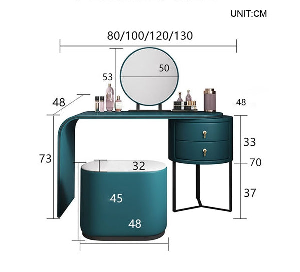 Noorali Dressing Table with Mirror, More Colors Available-Weilai Concept