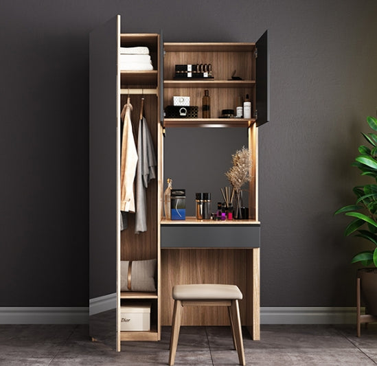 Aviral Dressing Table With Wardrobe-Weilai Concept