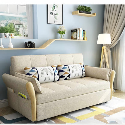 SB152 Two Seater Sofa Bed, Blue