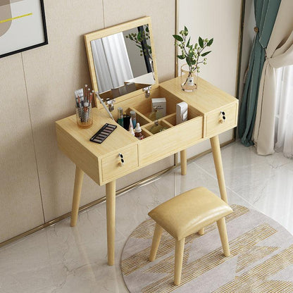 Fragoso Dressing Table With Mirror, Oak | Weilai Concept