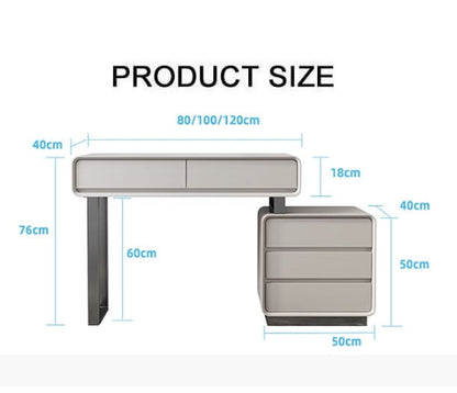 Dobson Dressing Table With LED Mirror, Cream Grey-Weilai Concept