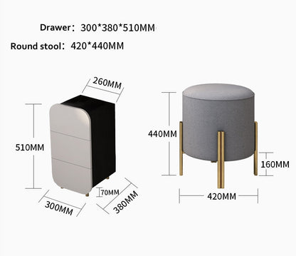 J2 Long Mirror Dressing Table With Stool-Weilai Concept