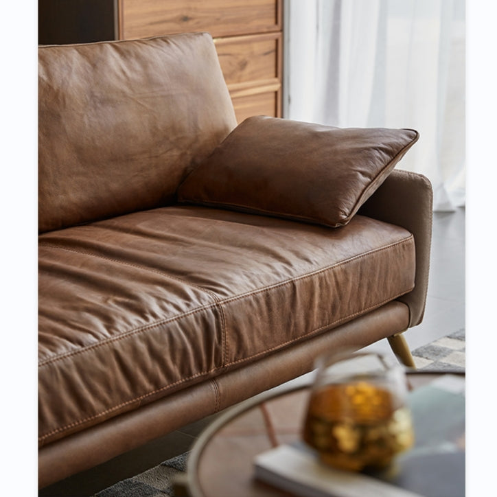 Luna Three Seaters Sofa, Real Leather