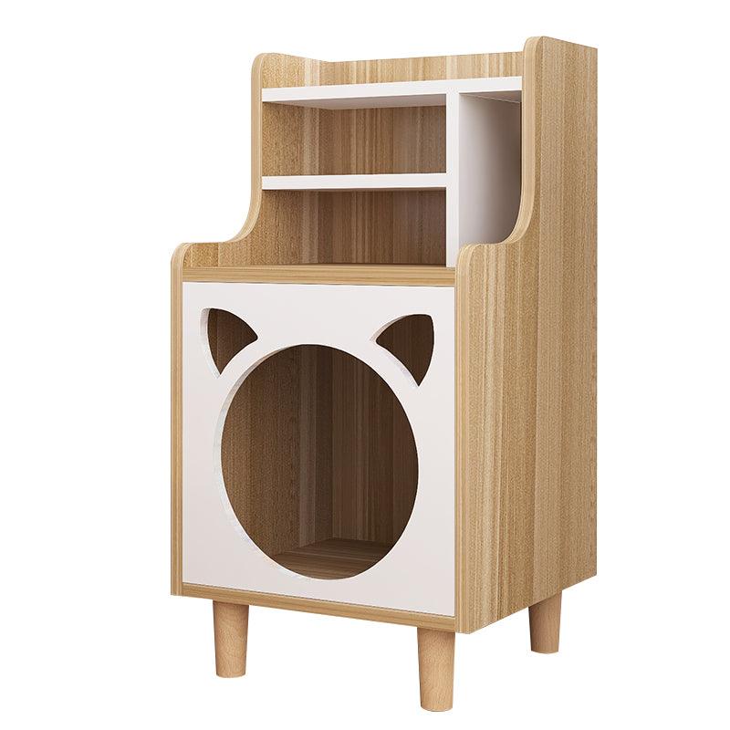 Pura Side Table With Pet House, Wood | Weilai Concept