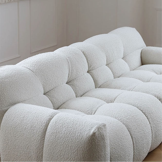 Tasya Three Seater Sofa, Boucle