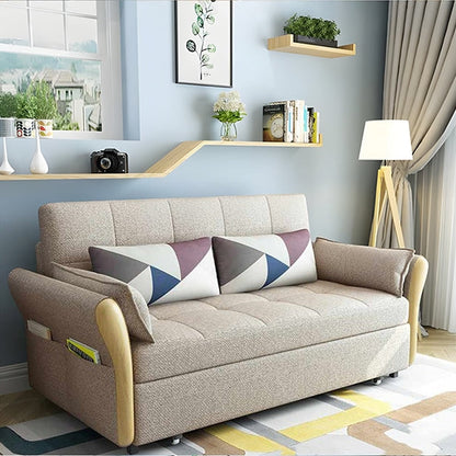 SB152 Two Seater Sofa Bed, Blue