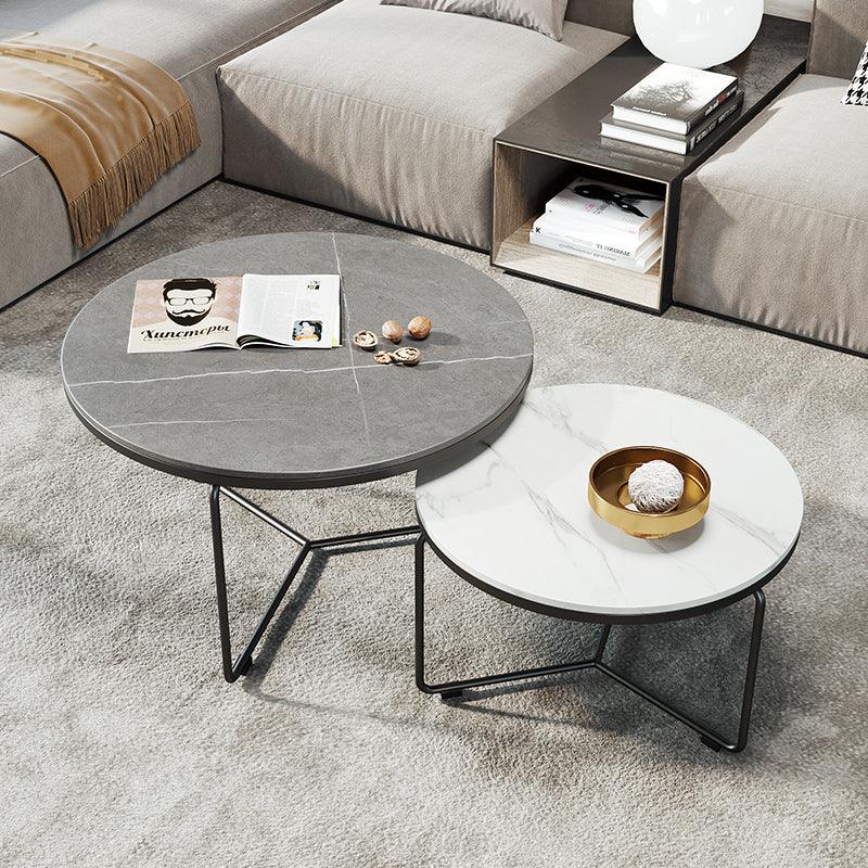 Morden Stone Round Nesting Coffee Table Set | Weilai Concept