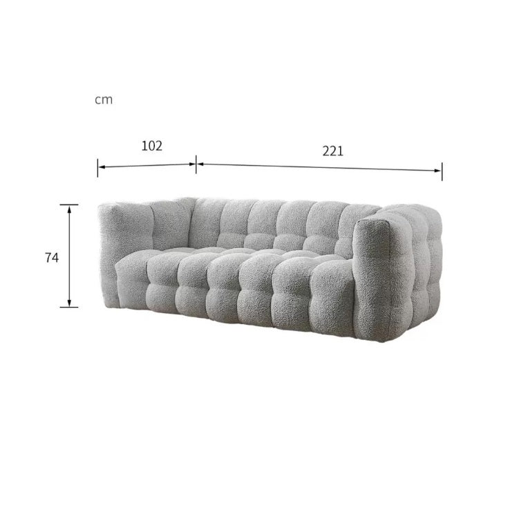 Zobah Three Seater Sofa, Boucle