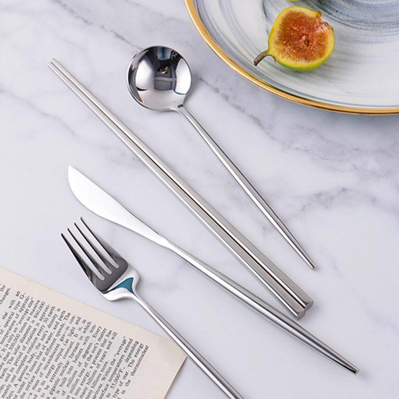 10 Piece Cutlery Set, Sliver | Weilai Concept