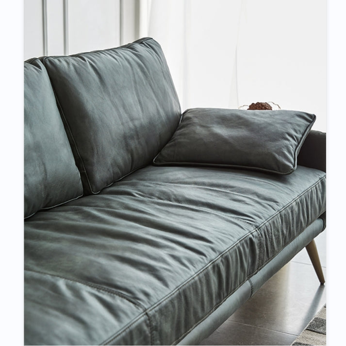 Luna Three Seaters Sofa, Real Leather