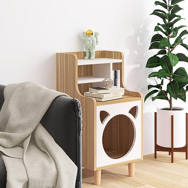 Pura Side Table With Pet House, Wood | Weilai Concept