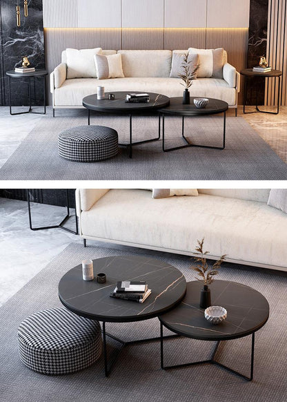 Morden Stone Round Nesting Coffee Table Set | Weilai Concept