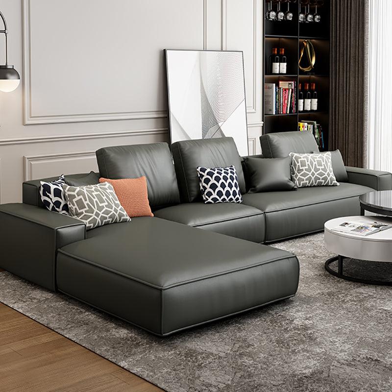 Nevaeh Three Seater Corner Sofa, Leathaire | Weilai Concept