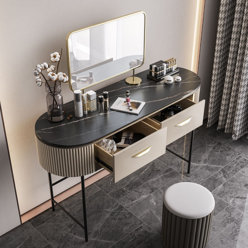 Elmore Dressing Table with Mirror and Stool | Weilai Concept