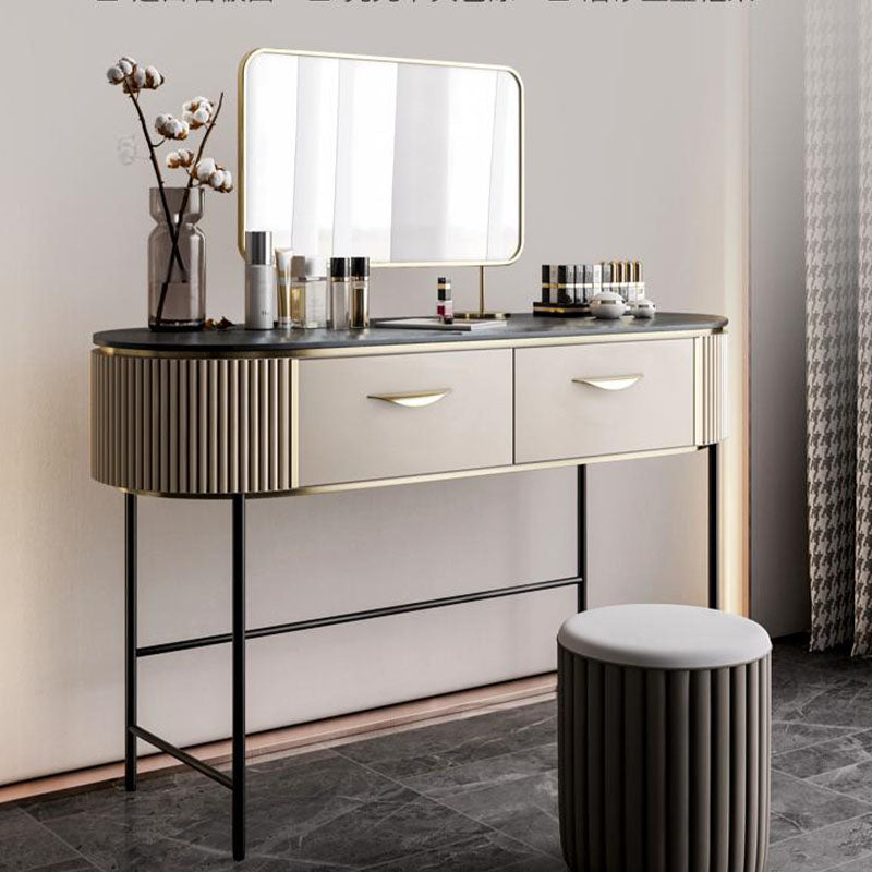 Elmore Dressing Table with Mirror and Stool | Weilai Concept