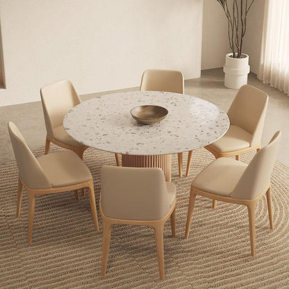 Sienna Round Dining Table, Premium Terrazzo And Wood Base | Weilai Concept