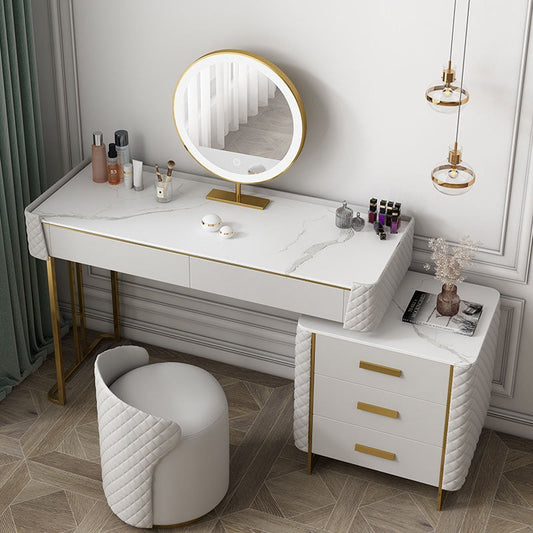 Allurea Dressing Table With LED Mirror, Grey | Weilai Concept