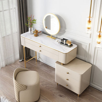 Graceway Dressing Table With LED Mirror, White | Weilai Concept