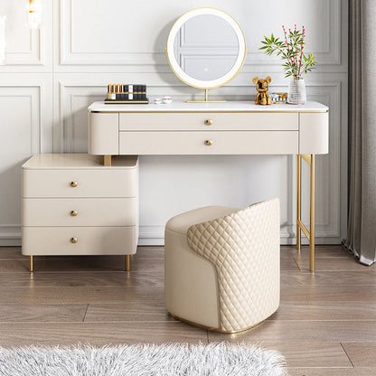 Graceway Dressing Table With LED Mirror, White | Weilai Concept