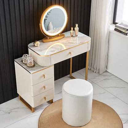 Isai Extendable Dressing Table With LED Mirror-Weilai Concept