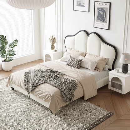 Tracy Cream Double Bed, White | Weilai Concept