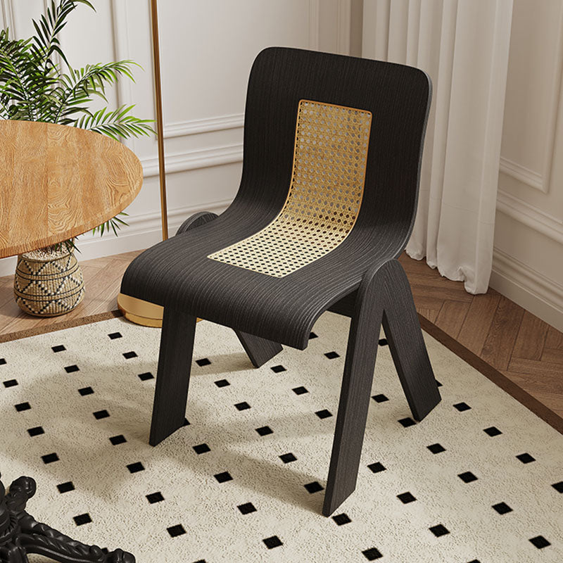 Verna Curve Dining Chair, Black | Weilai Concept