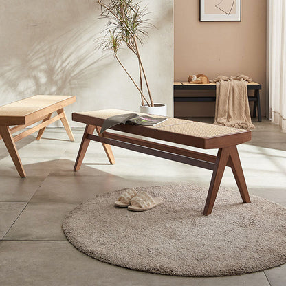 Patrick Rattan Bench, Ash Wood-Weilai Concept