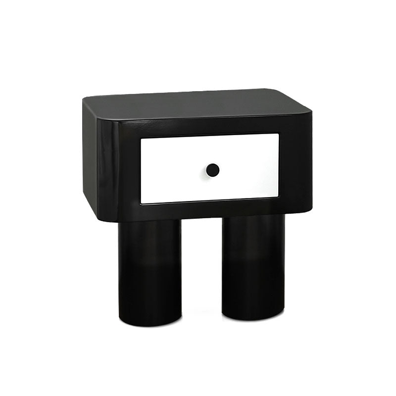 Seymour Bedside Table, Black and White-Weilai Concept