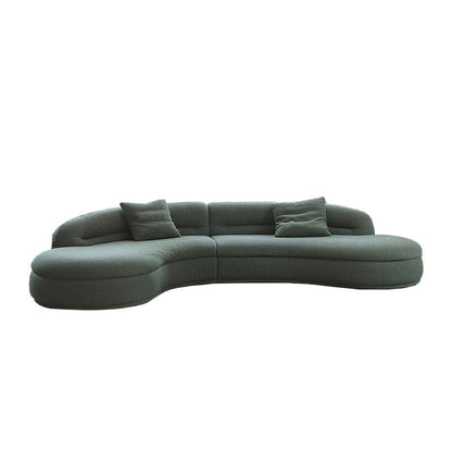 Yannik Curved Three Seater Sofa, Green-Weilai Concept